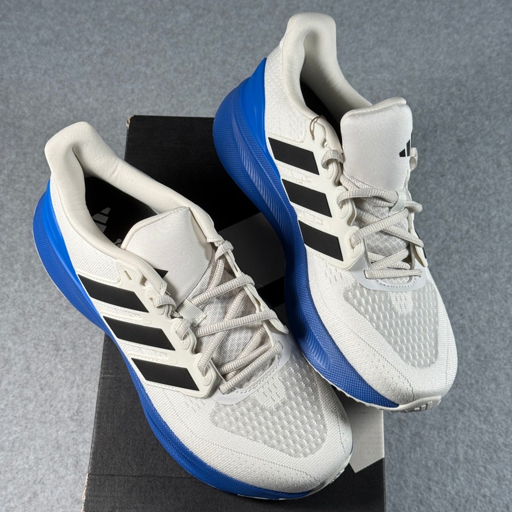 Adidas Ultrarun 5 Mens 8 Grey White Blue Running Shoe NIB
